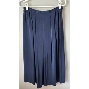 Vintage Skirt 100% SILK Vintage Made in Hong Kong Pockets Omanti Womens Size 10